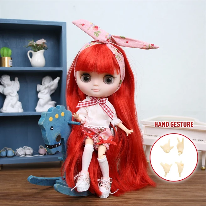 ICY DBS 블라이스 미디 관절 인형 맞춤형 인형 풀 세트 옷 및 신발 포함 여아용 DIY 장난감 선물 20cm, 01 CHINA, 01 doll clothes shoes, 13 No.8