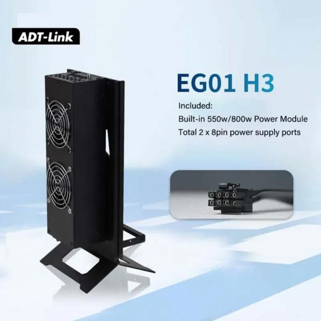 노트북용 미니 PC Oculink EGPU 핫 스왑 그래픽 도킹 스테이션 외장 그래픽카드 4090 EG01H3 800W 64Gbps, 1개, 01 EG01H3 2 8P cable