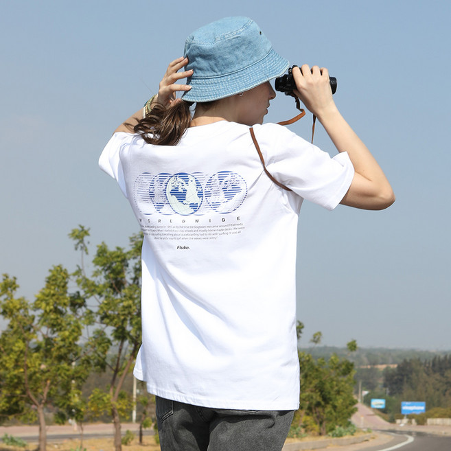 플루크 남녀공용 통기성 무빙 쉐도우 반팔 티셔츠 FST149