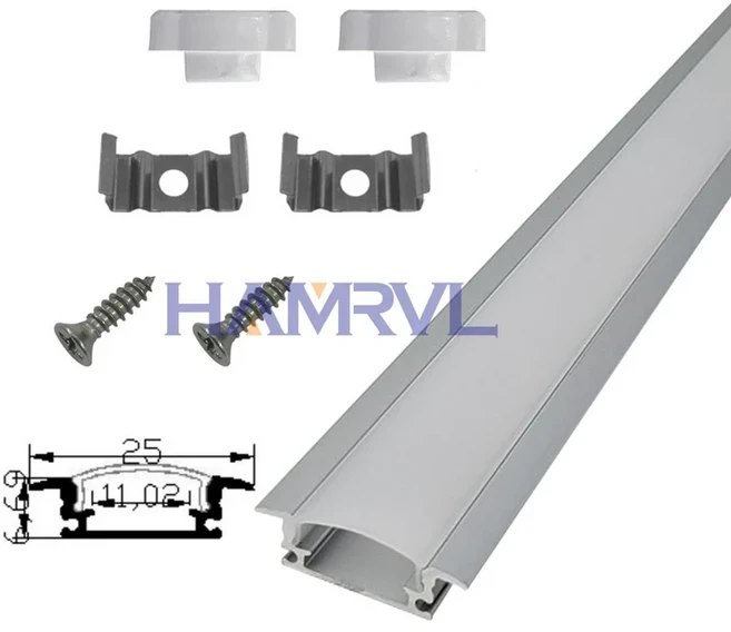 맞춤형 2M U 모양 블랙 LED 알루미늄 채널 및 밀키 커버 프로파일 바 라이트 스트립용, 01 100pcs x 2M, 05 YW-silver