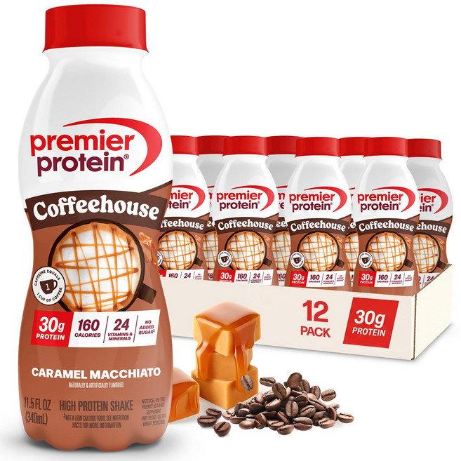 Premier Protein Coffehouse Carame Premier Protein Coffehouse Caramel Macchiato Protein Shake with Ca, 1개, 30g