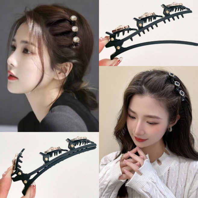 3단 포인트 앞머리 집게핀 2개세트 (21타입 택1)