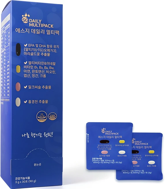 에스지데일리 영양제 멀티팩 30p, 90g, 1개 - 쿠팡
