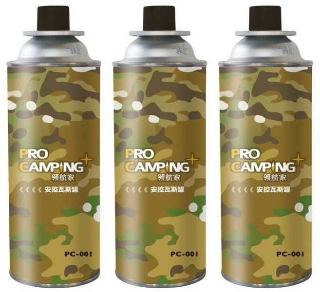 【妙管家】Pro Kamping領航家系列安控瓦斯罐 - No.PK-201, 220g, 3罐