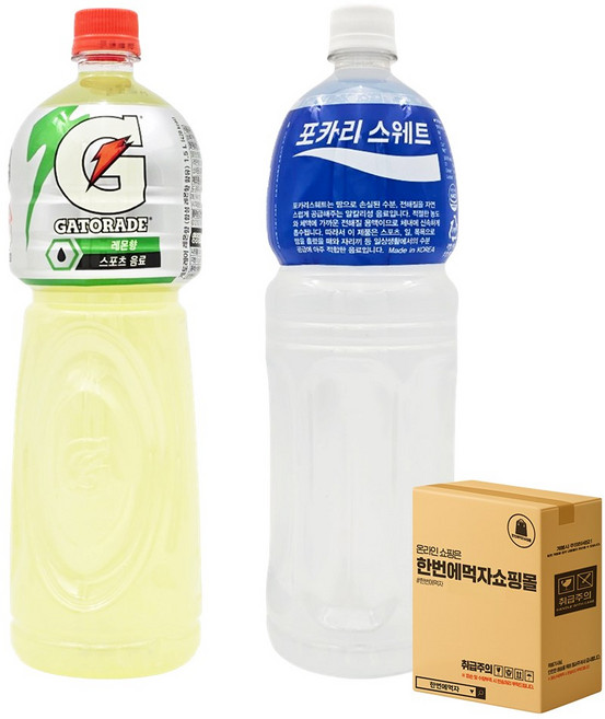 [한번에먹자] 1.5L 이온음료 혼합세트 / 게토레이 + 포카리스웨트 / 각1개씩 총2페트