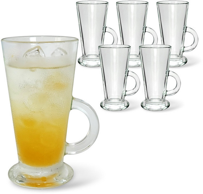 다이아글라스 카멜 아이리쉬 머그 290ml 유리컵 6P 세트, 1개