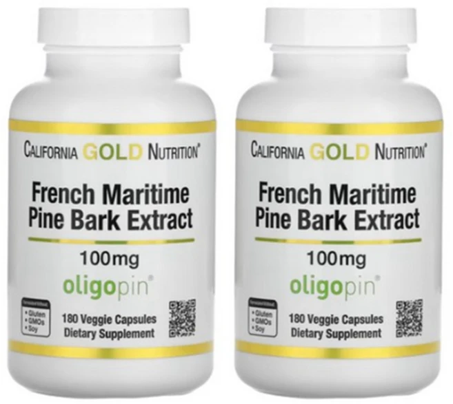 CGN 소나무껍질추출물 올리고핀 폴리페놀 100mg 180캡슐 24주분 2통, 180정 - 쿠팡