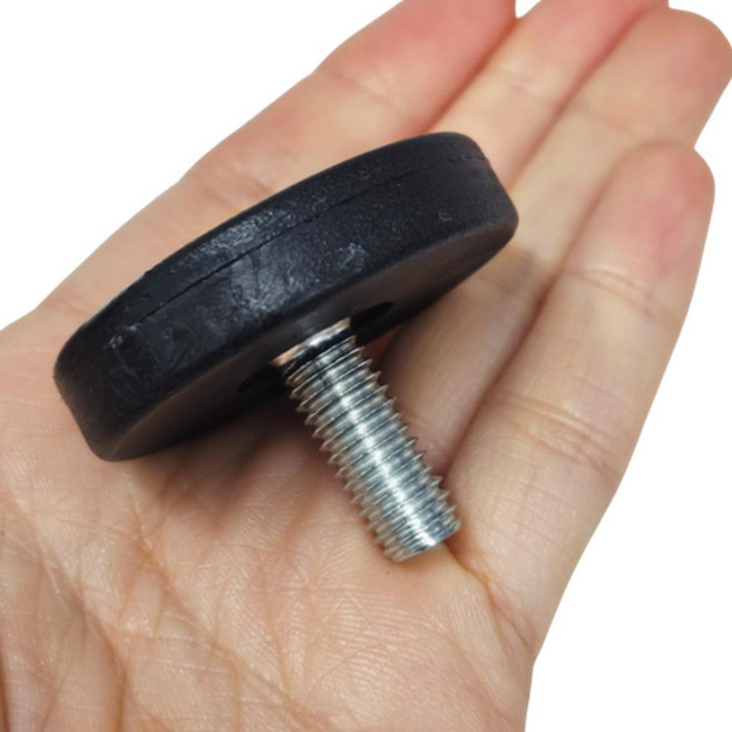 가구높이조절다리 수평유지 흔들림방지 가구발 받침대 수평조절발 나사형 M8, 1개, 블랙