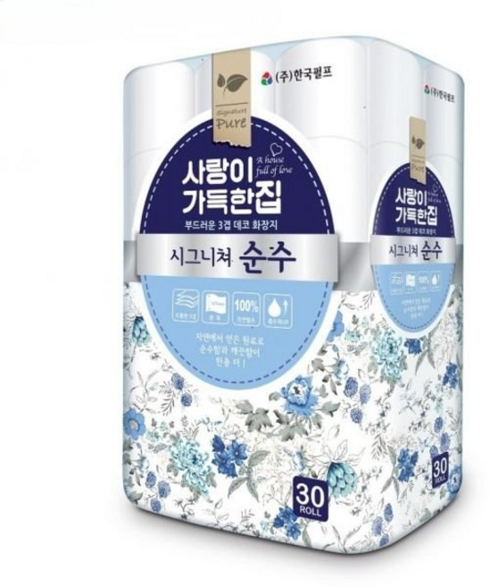 사랑이 가득한집 시그니쳐순수 천연펄프 30M 30롤 1팩, 30개입