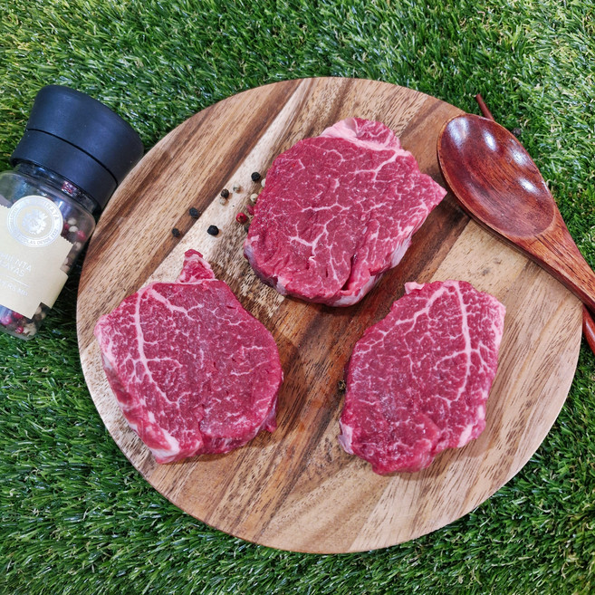 한우대학 엄선한 한우 암소 안심스테이크용 2~4cm 소고기 안심 비프웰링턴 캠핑고기, 1개, 500g