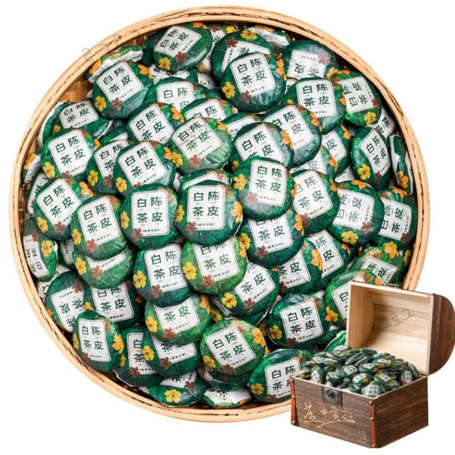 진피 백차 신회 진피 복정백차 500g 선물포장 노백차 소타차 과향차 소타차 개별포장 중국명차, 1개, 1개입