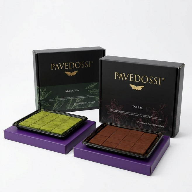 파베도씨] 다크&말차 파베 생초콜릿. 수제, 130g, 2박스
