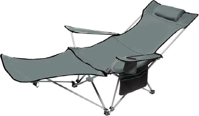 四檔升級 露營椅 折疊椅 躺椅, 灰色, 1個