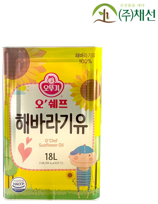 오뚜기 오쉐프 해바라기유 18L, 1개