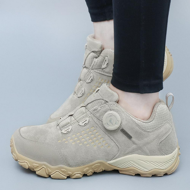 레이시스 남성 여성 생활 방수 가죽 다이얼 등산화 트레킹화 운동화 워킹화 신발 R 러버태양