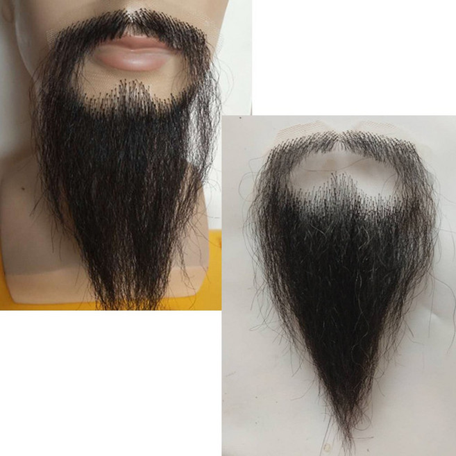 특수분장 수염 수작업 연극분장 사극 콧수염 턱수염, 블랙타입, 1개