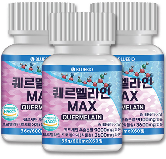 식약청 퀘르세틴 브로멜라인 퀘르멜라인 600mg 60정 케르세틴, 3개
