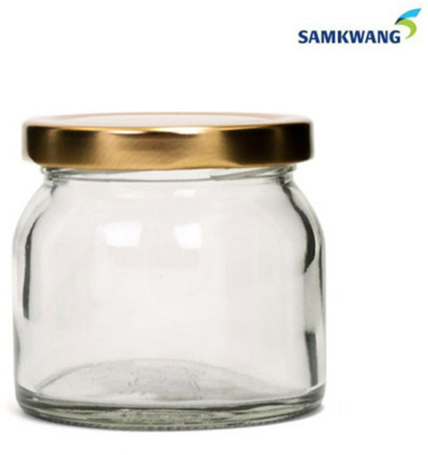 원형 작은 쨈 조미료 녹즙 다용도 푸딩 이유식 소분 유리 밀폐 용기 병 낮은병 165g 170ml, 1개