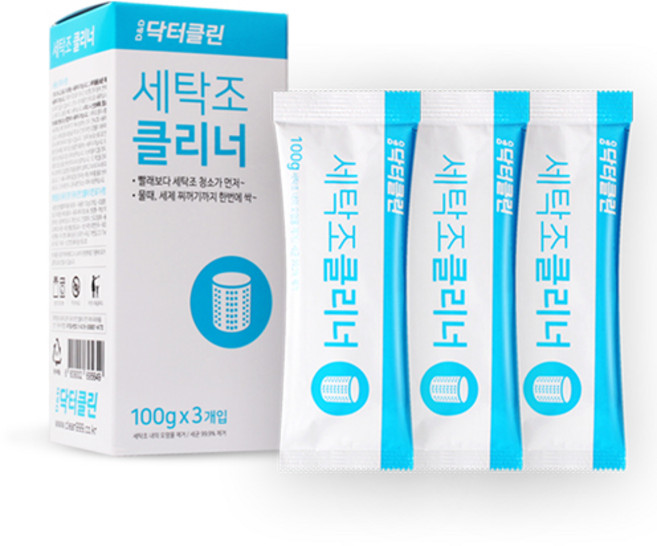 닥터클린 세탁조청소 세탁조클리너, 3개, 100g
