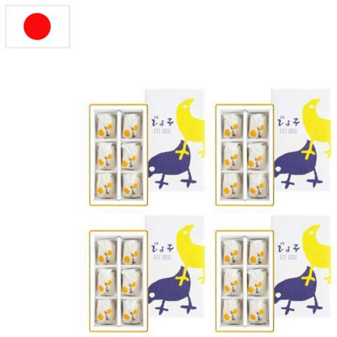 일본 도쿄 후쿠오카 히요코 명과 병아리 만쥬 빵 6개입 4팩