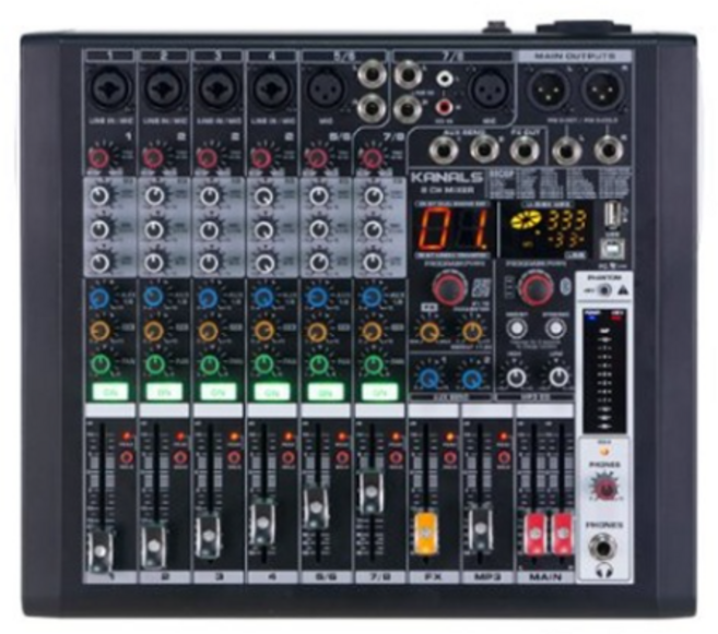 KANALS BKG80 카날스 8채널 소형믹서 오디오인터페이스 블루투스