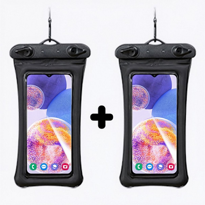 킹피쉬 스마트폰 방수케이스 2P, 2개, 블랙