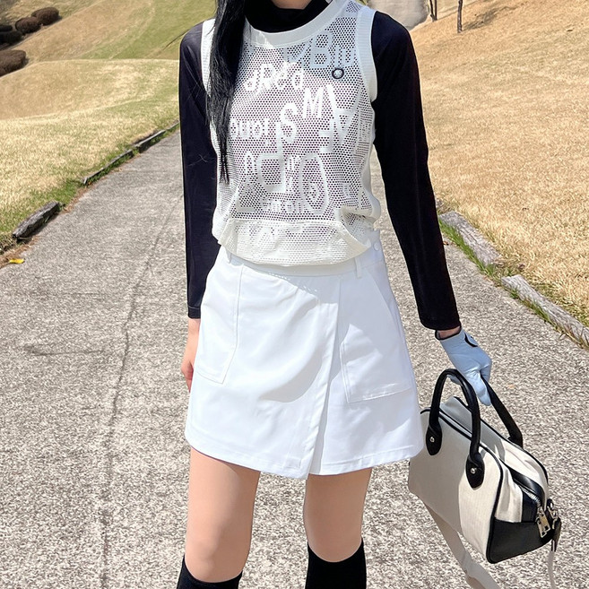 엠엠스포츠 여성 여름 포켓 망사 베스트 메쉬 골프 조끼