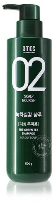 아모스 녹차실감 지성두피 프레쉬 샴푸, 500g, 1개