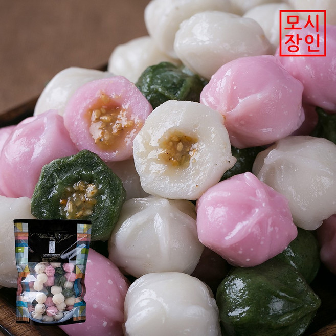 모시장인 삼색 꿀떡 900g 굳지않는 아침식사 간식떡 백일첫돌생일 시무식 개업떡 나라떡, 1개