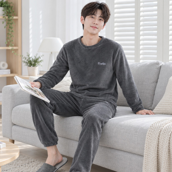 7위 - 남성 보들보들 극세사 밍크잠옷 상하세트