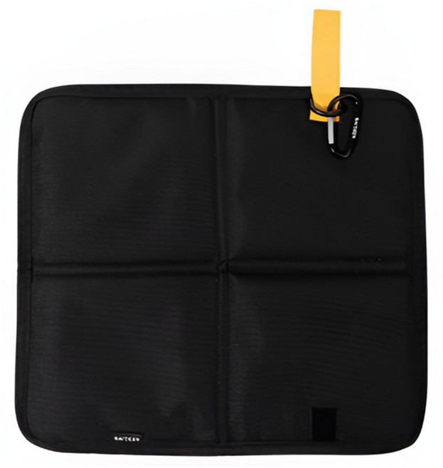 생활해랑 휴대용 접이식 1인용 등산방석, 블랙