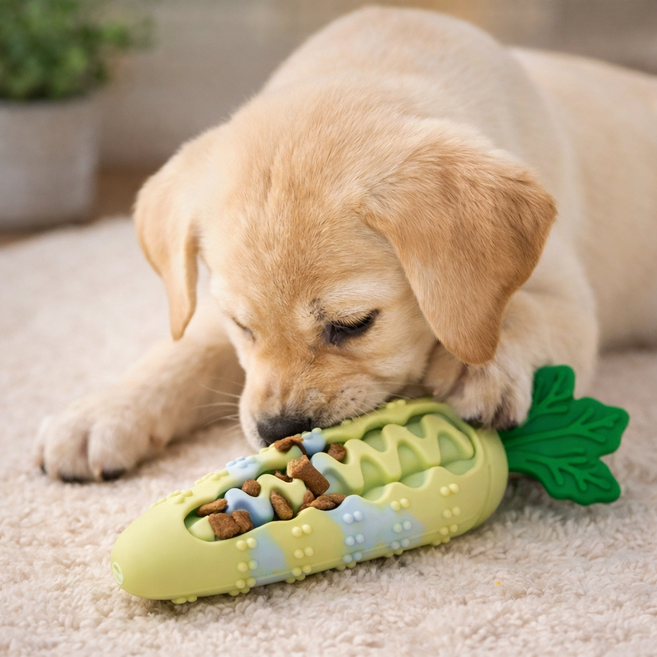 [푸들나무] 스트레스해소 당근 이갈이스틱, 1개, 민트그린