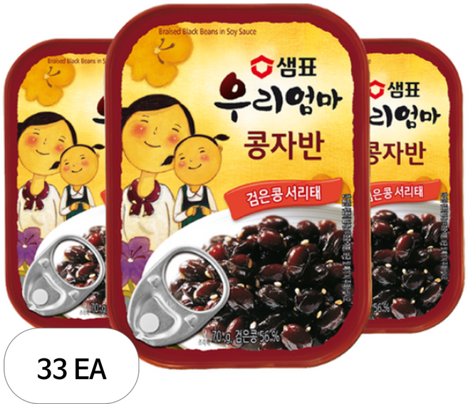 샘표 우리엄마 콩자반, 70g, 33개
