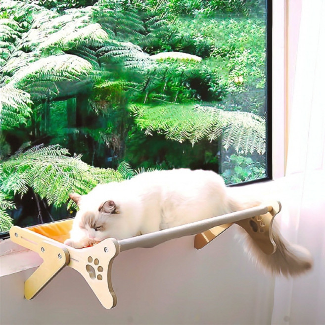 누심비 고양이 창틀해먹 창틀 해먹 선반 창문 침대 쇼파 2in1, 고양이 해먹 2in1 핑크, 1개