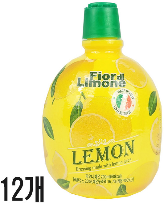 피오디 레몬주스, 200ml, 12개