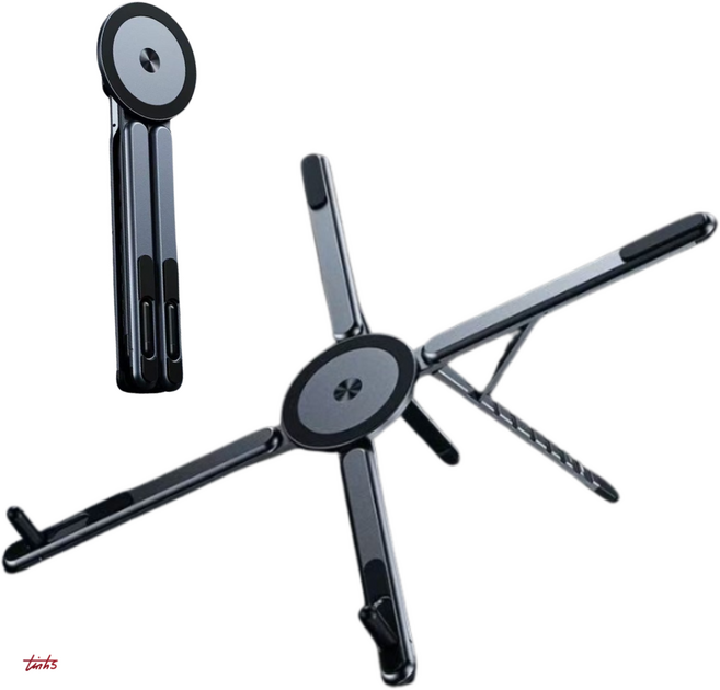 아피고 마그네틱 노트북 거치대 맥세이프 휴대폰 스탠드 접이식 멀티 브라켓, 1개, ONE-COLOR, 멀티거치대