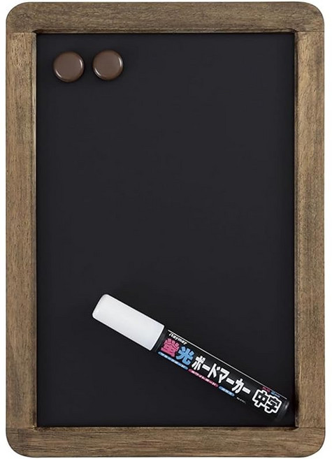 레이메이후지이쿠로이타 블랙보드 A4 앤틱 무광 가공 마커 포함 내추럴 LNB185