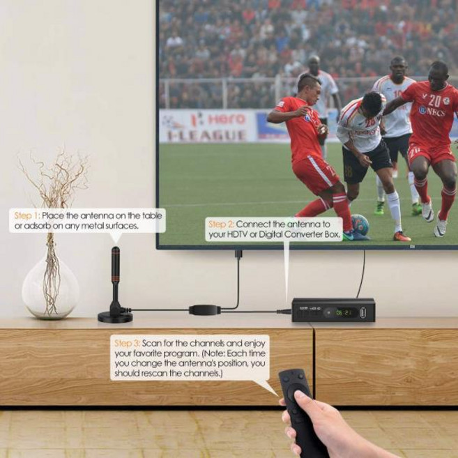 실내 디지털 TV 안테나 프리 HD 채널 리시버 DTMB ATSC 신호 부스터 VHF 172-240MHz, 한개옵션1, 한개옵션0
