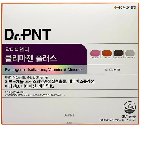 닥터피엔티 클리마젠 플러스 (500mg x 4정) x 30포, 1개, 2g - 쿠팡