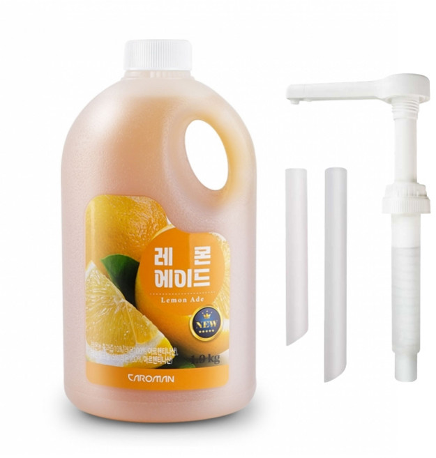 까로망 레몬 에이드 1.9kg 펌프세트 베이스, 1세트