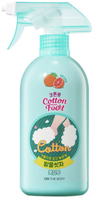 온더바디 코튼풋 발을씻자 풋샴푸 510ml 자몽2+쿨링1