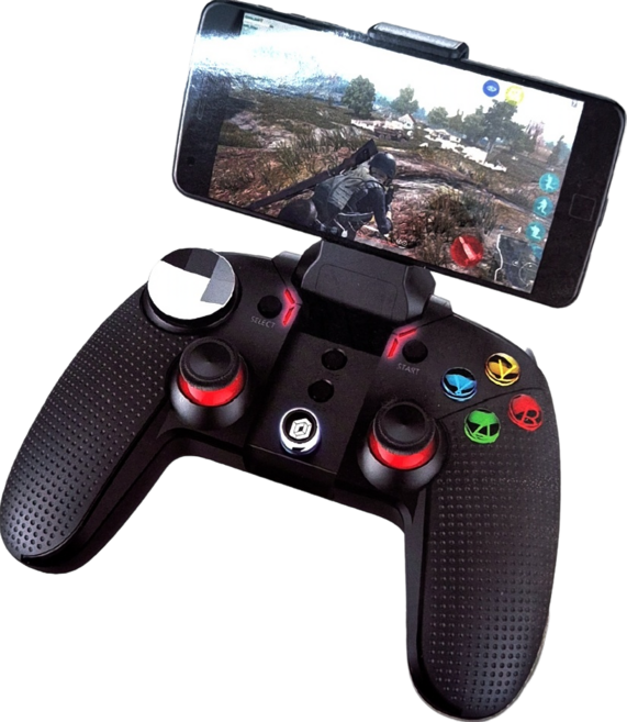 모바일 PC 유선 무선 컨트롤러 게임패드 블루투스조이스틱, 1개, CX-9116<블랙>