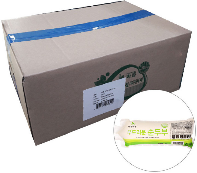 바름맛있는순두부 1KG푸름원 BOX(10), 10개, 1kg