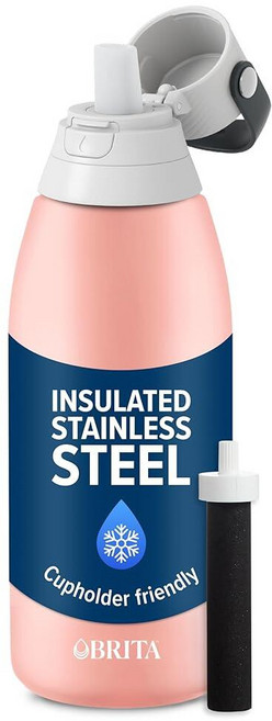 Brita 스테인리스 스틸 정수 필터 병 46.3 ml 로즈