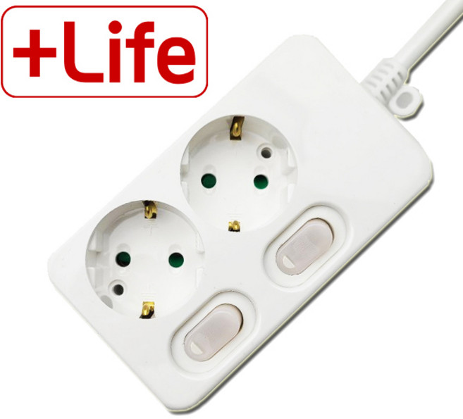 신성전기 2구 멀티탭 개별스위치형 1.5m 3m 5m, 1개, 5m