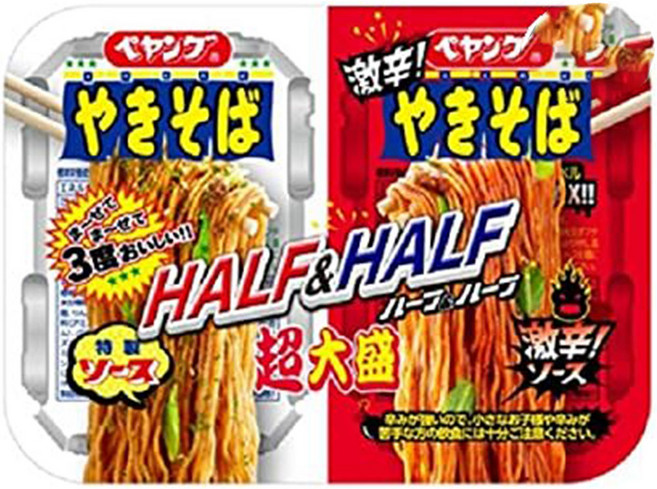[페양구] 페양구 야끼소바 하프&하프 오오모리 컵누들 페양그 일본 컵라면 12개입, 12개