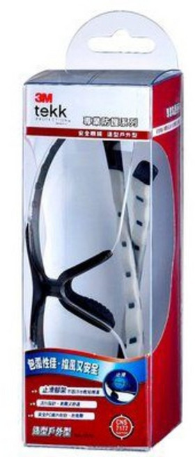 3M 造型戶外安全眼鏡 透明防護眼鏡, 1個