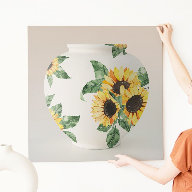 풍수 복들어오는 다복 달항아리 그림 사진 액자 꽃을담다 너를닮다 13종, 01.달항아리_소원해바라기