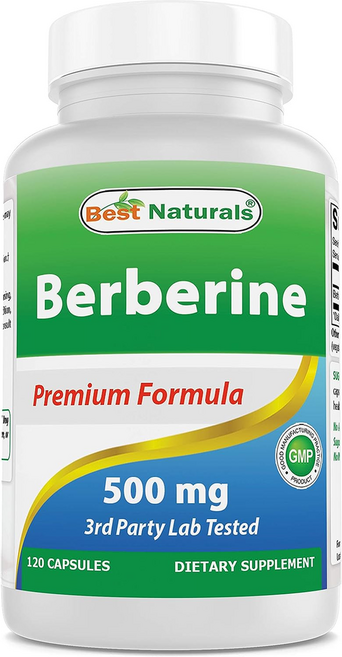 베스트내추럴스 베르베린 Berberine 500mg, 120정, 3개