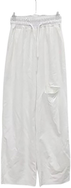 스타일자키 Cutting 고무줄 허리밴딩 절개 무릎트임 팬츠 찢어진 트레이닝 롱 와이드 쭈리바지 (국산)